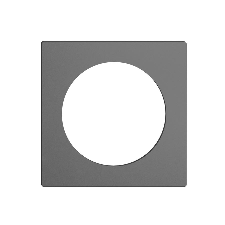 Placca frontale EDIZIOdue grigio scuro con ritaglio 43mm