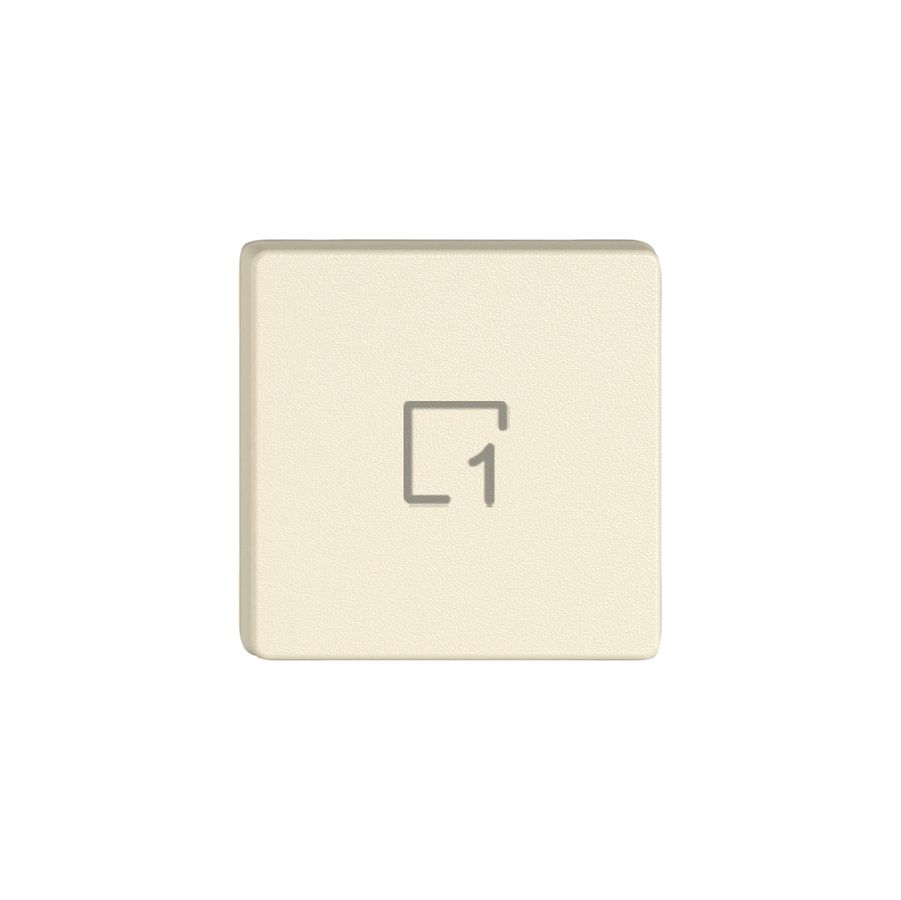 Poussoir 1/4 EDIZIO.liv Wiser avec SNAPFIX® avec symbole scène 1 cr