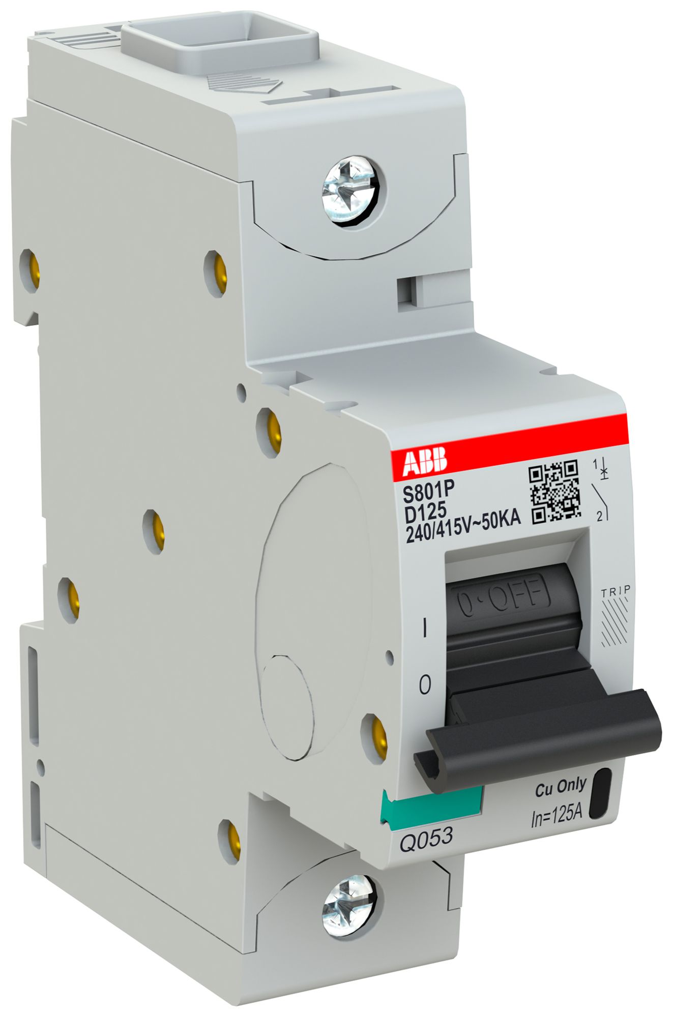 Disjoncteur ABB S801P-D125 1P 230V D-125A 50kA 1.5UM