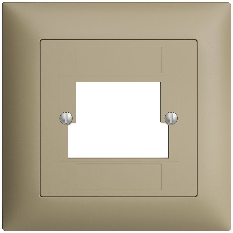Kit frontale EDIZIOdue sand 88×88mm 2×TT 2×RJ45