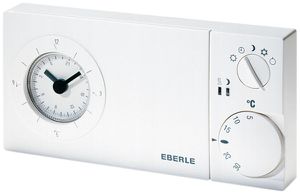 AP-Uhrenthermostat Eberle easy 3 st, Tages, 230V 1W, weiss