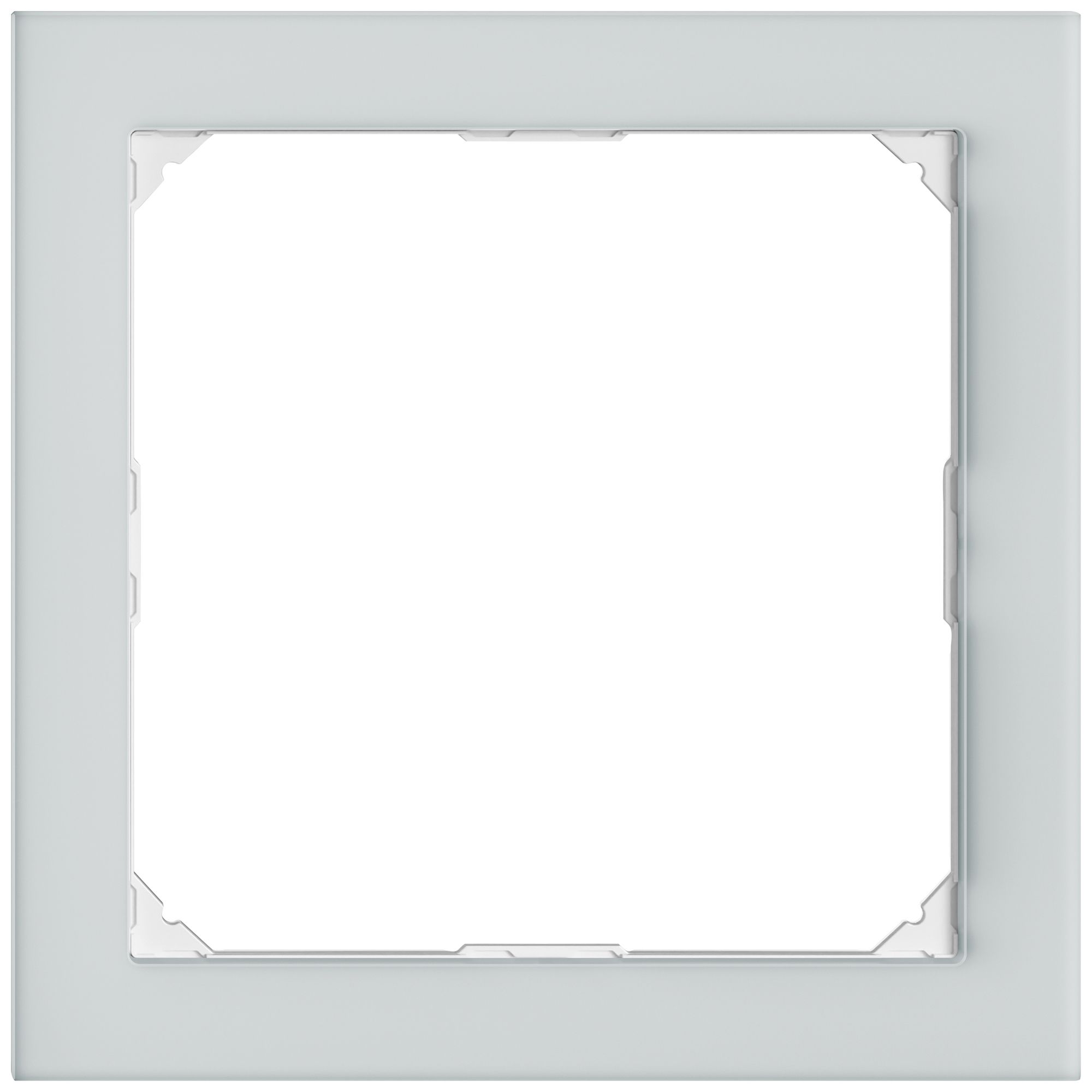 UP-Abdeckrahmen EDIZIO.liv prestige SNAPFIX® f.Video 3.5" 154×154mm spiegel