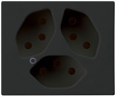 FLF-Steckdose Hager 3×Typ 13 beleuchtet D schwarz