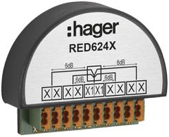 UP-Audio/Video-Verteiler Hager 4-fach 2-Draht, für Türsprechanlage