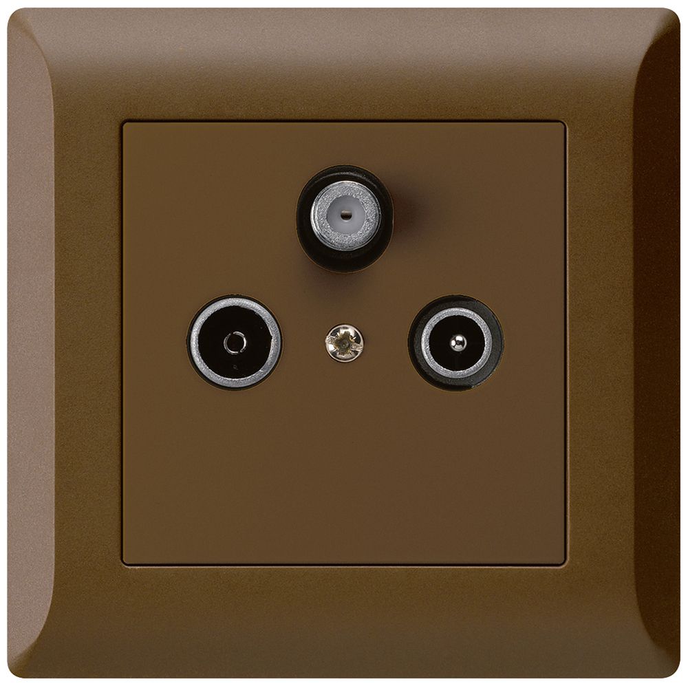 UP-Antennendose kallysto.line R/TV/SAT braun