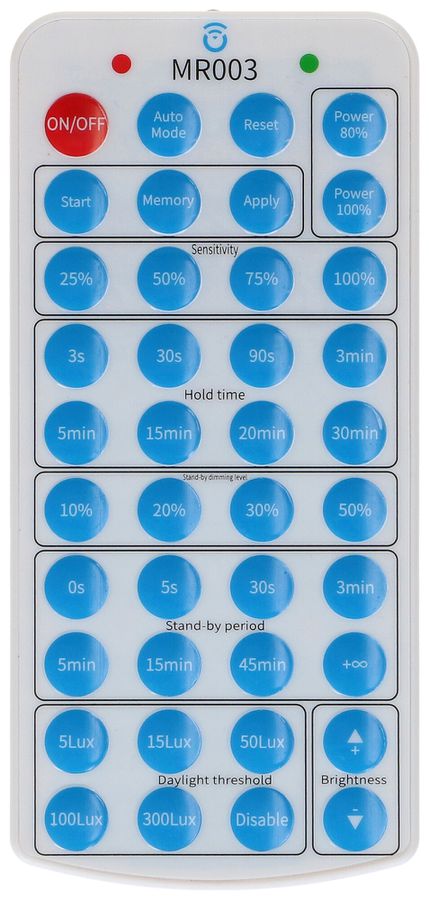 Fernbedienung MAX HAURI IR FLAT CCT für PIR 116.5×55×13mm