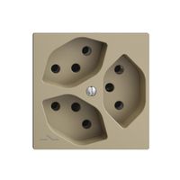 UP-Steckdose EDIZIOdue 3×T13 1×S sand