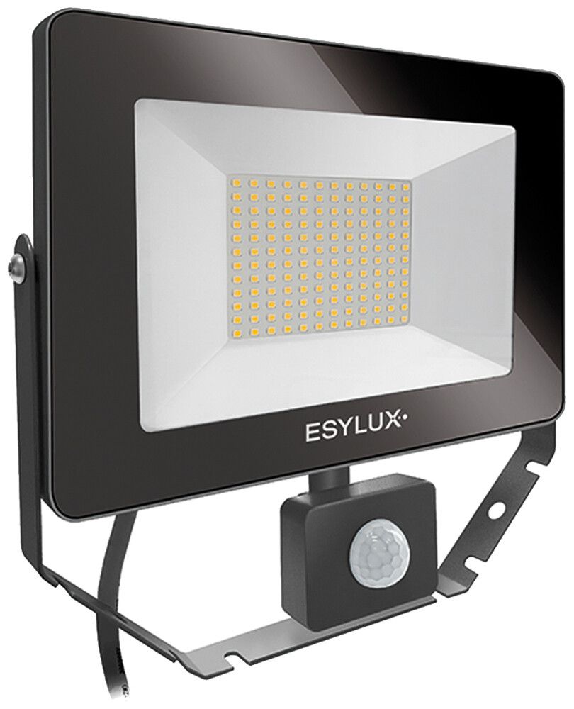LED-Strahler ESYLUX AFL BASIC, 50W 3000K 5000lm 240×60×230mm IP65, schwarz