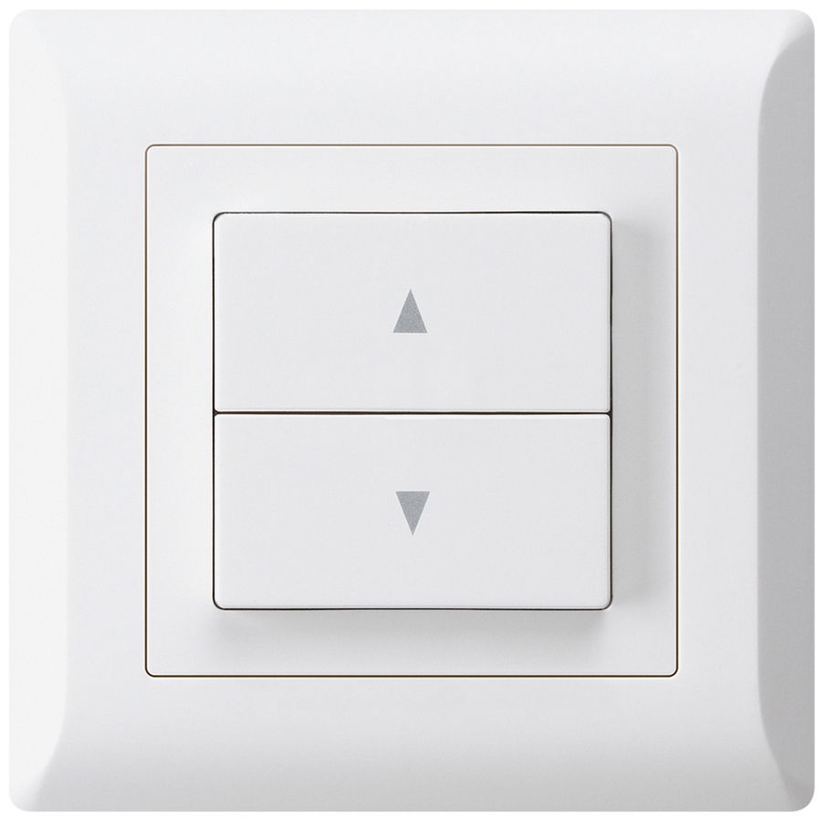 Interruttore per tapparelle INC kallysto.line con 2 tasti di comando bianco