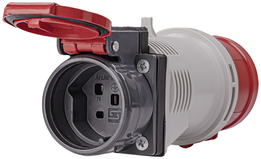 Adaptateur Steffen STEKO MOUNT CEE16/5-T25 400VAC IP55 rouge