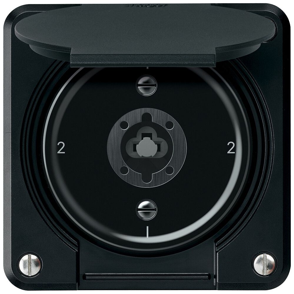 UP-Schlüsselschalter robusto Wechselschalter 16A 250V 86×86mm schwarz