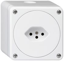 Presa AP robusto tipo 13 bianco senza copercchio