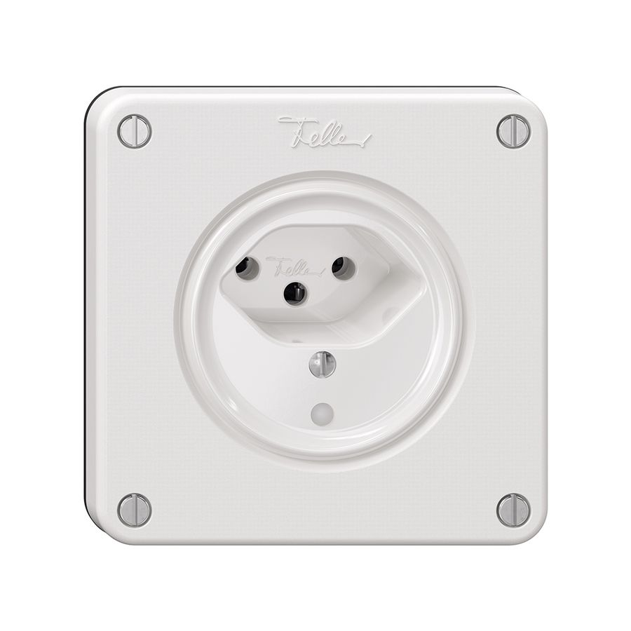 Steckdose NEVO, 1×T13, m.LED, weiss