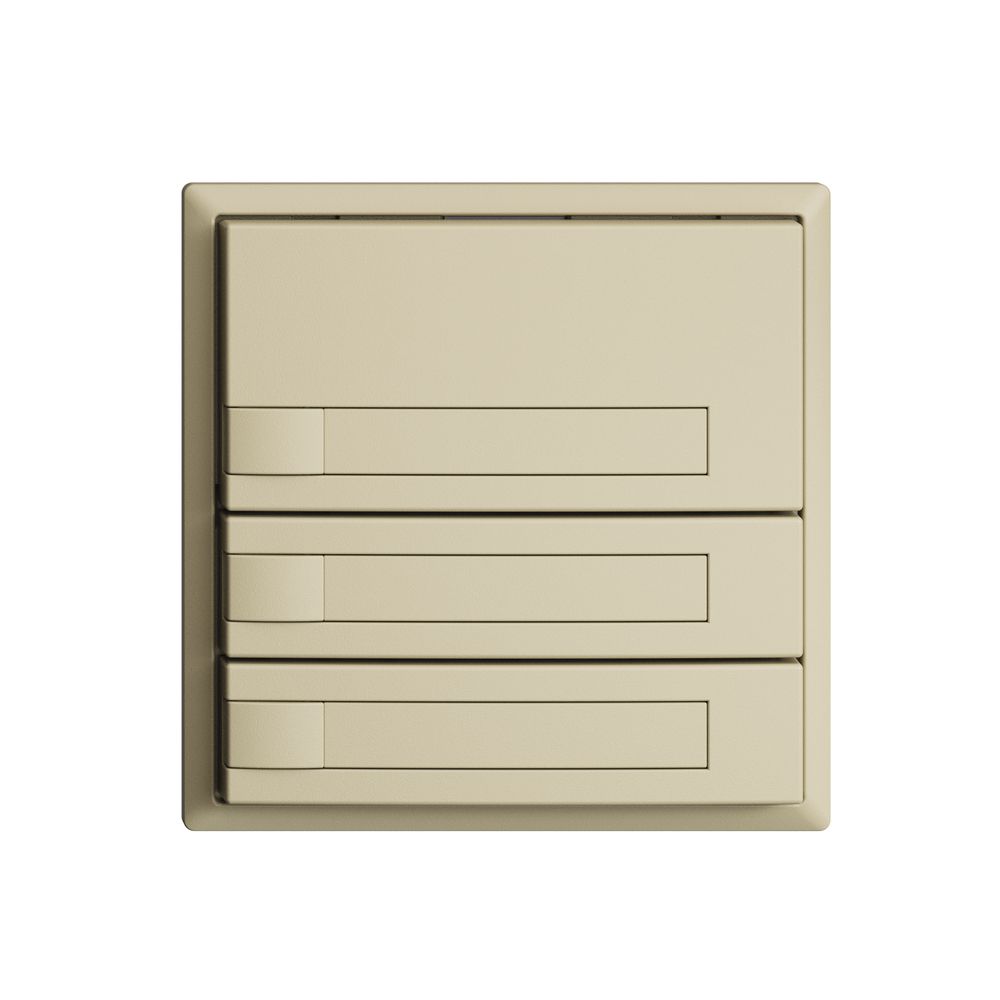 Poussoir KNX RGB EDUE, 250mW, s.LED, a.insert papier, 3×poussoir, 1×touche, van