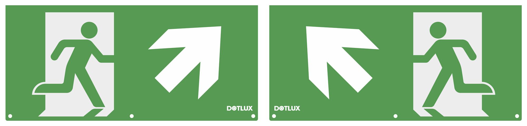 Piktogramm-Set DOTLUX je 1×Pfeil diagonal links/rechts oben