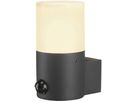 Wandleuchte SLV GRAFIT round E27 Sensor 11W IP44 Aluminium anthrazit