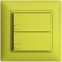 UP-Universaltaster 2×1T Steckklemme EDIZIOdue lemon, mit LED