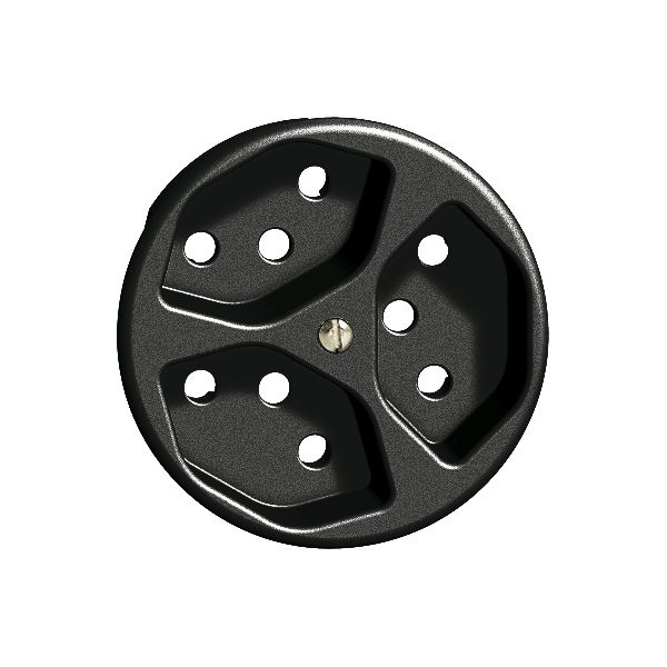 Frontset FH zu Steckdose 3×T13 schwarz