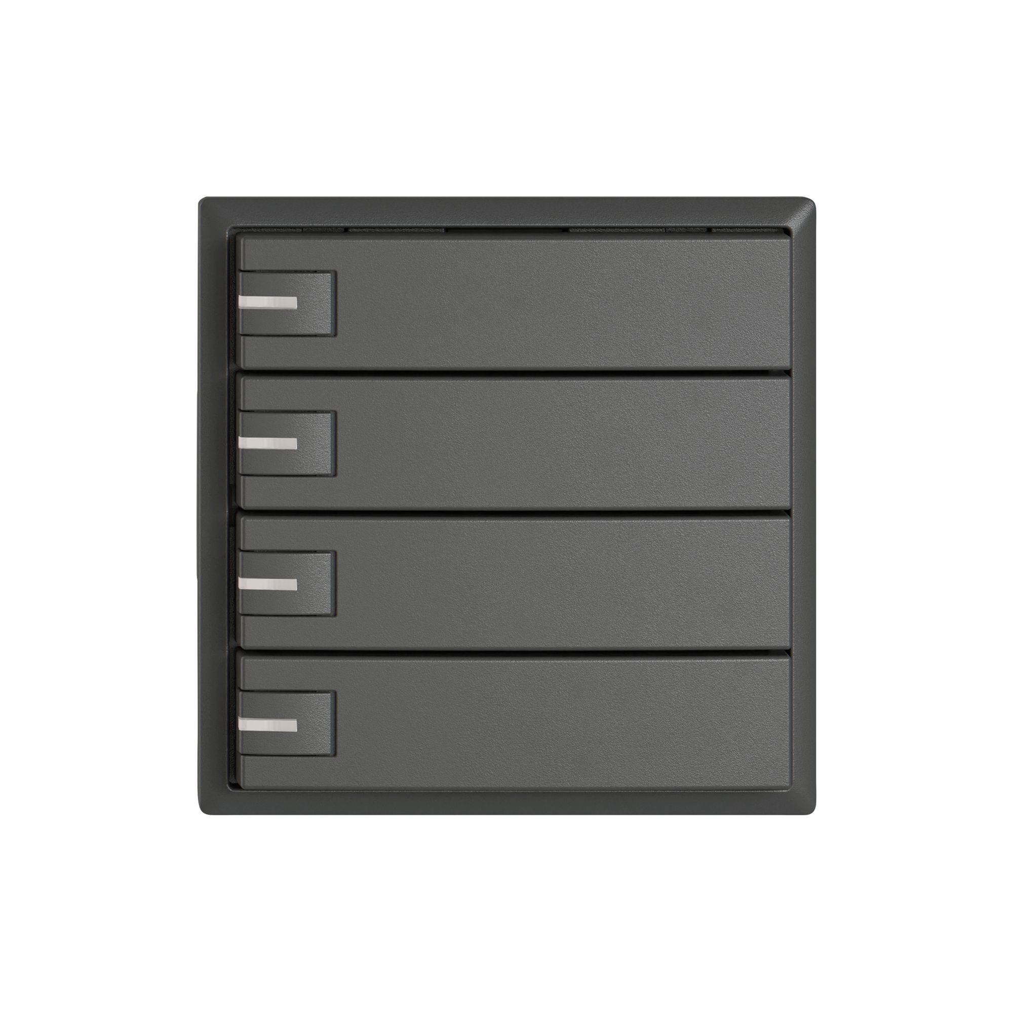 Pulsante KNX RGB EDIZIO.liv SNAPFIX® sensore temp.RGB-LED 4× com.1T grs