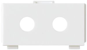 Modulo multimedia M3 vuoto per 2 buccole Chinch Ø8mm bianco