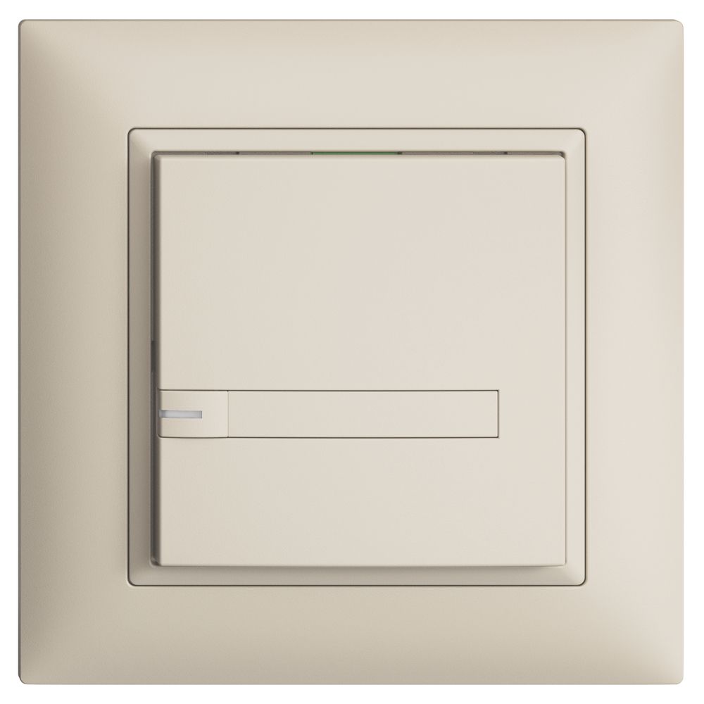 UP-KNX-Taster RGB EDUE FMI, 250mW, m.RGB-LED, m.Papier., 1×Taste, 1×Tastenb., cr