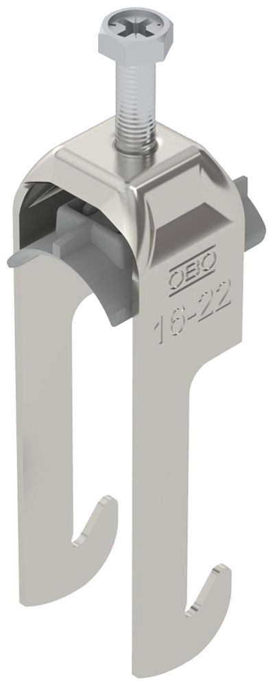 Fixation rapide BET 2056 pied à W matière synthétique 16…22mm 1×câble A2 1.4301