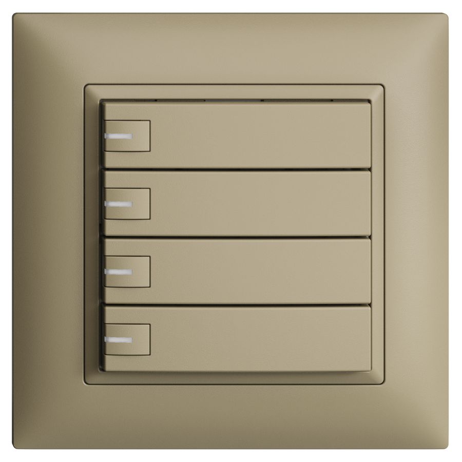 UP-KNX-Taster RGB EDUE FMI, 250mW, m.RGB-LED, 4×Taste, 1×Tastenb., sa