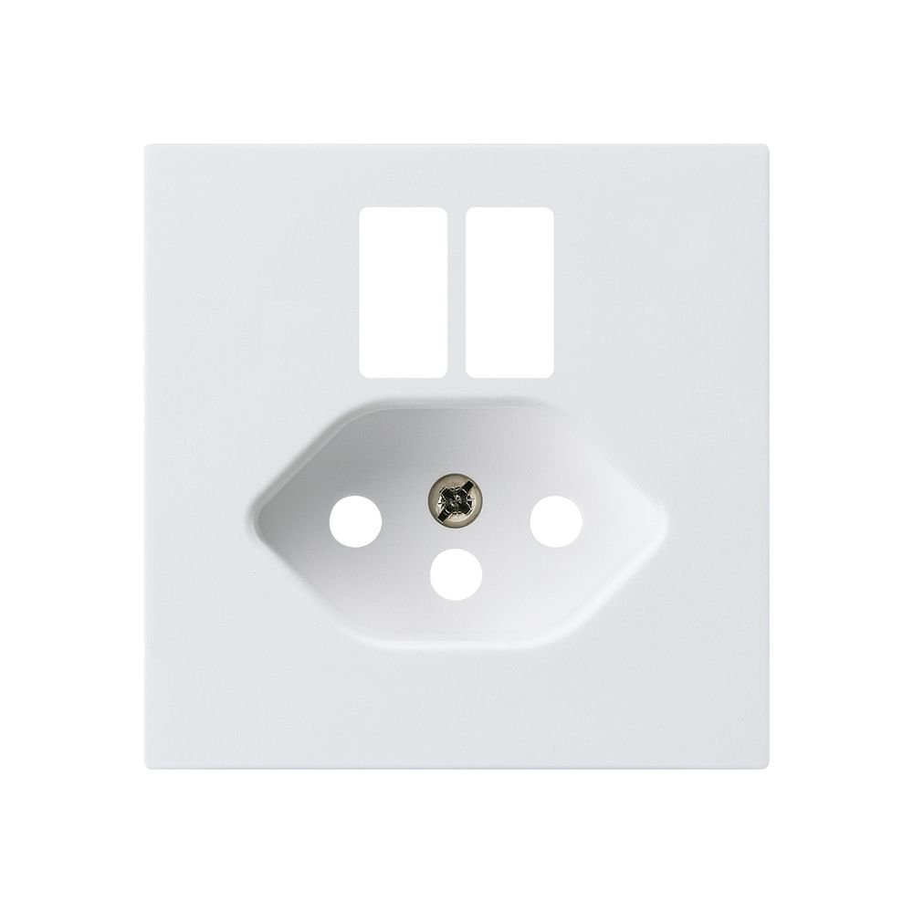 Plaque frontale kallysto pour prise 2×USB & T13 blanc