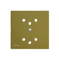 Frontplatte EDIZIOdue 2×T12 1×S olive mit Shutter