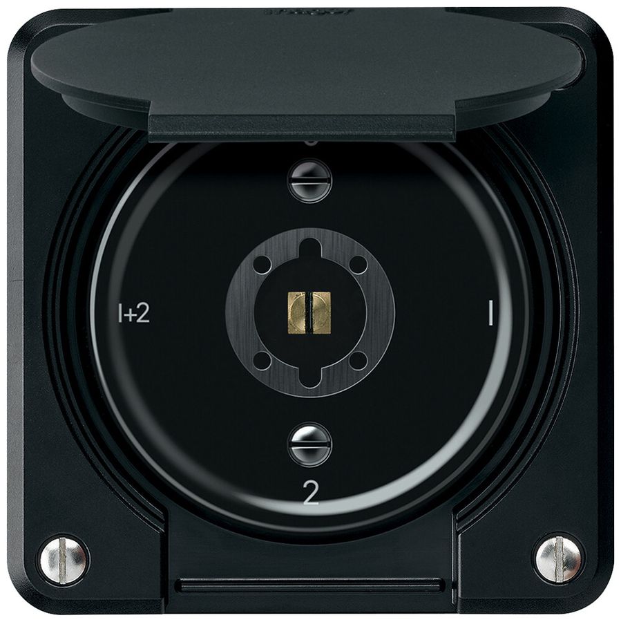 UP-Schlüsselschalter robusto Serienschalter 16A 250V 86×86mm schwarz