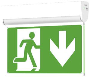 LED-Rettungszeichenleuchte DOTLUX EXITflip 2.5W bat 3h BS DS ST Wand/Decke