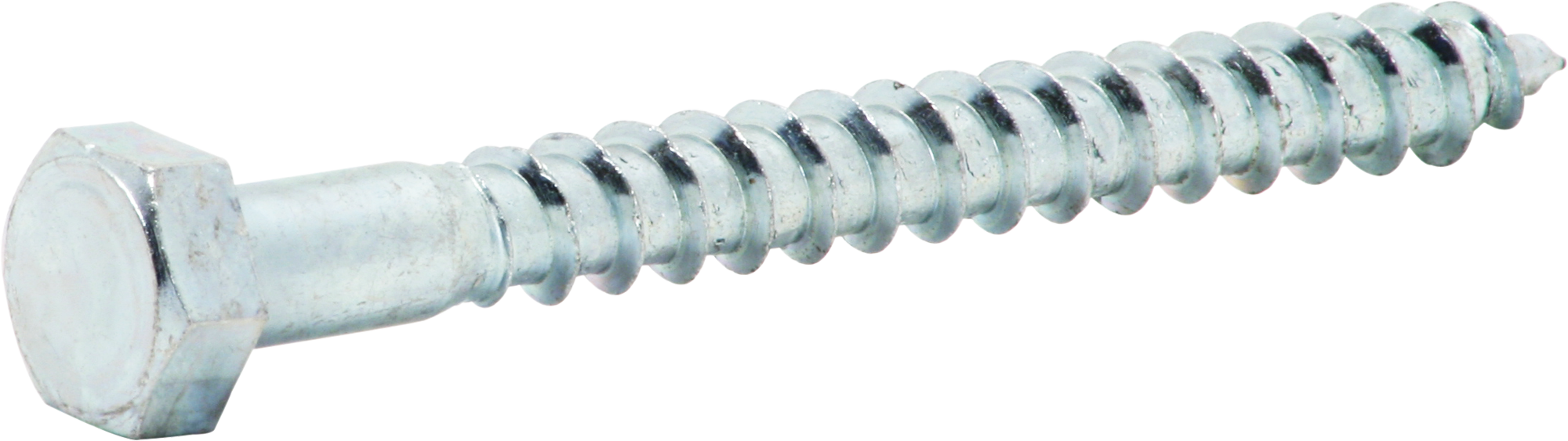 Vis à bois 6-pans 8×100mm DIN 571, fraisée, zinguée bleu