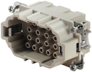 Insert mâle Weidmüller HDC HEE 500V 16A 18L à sertir grd.4