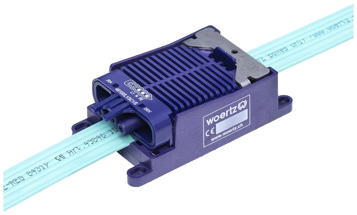 Scatola di raccordo rapida Woertz per cavo piatto Power 5×2.5mm² 3P C1 L1