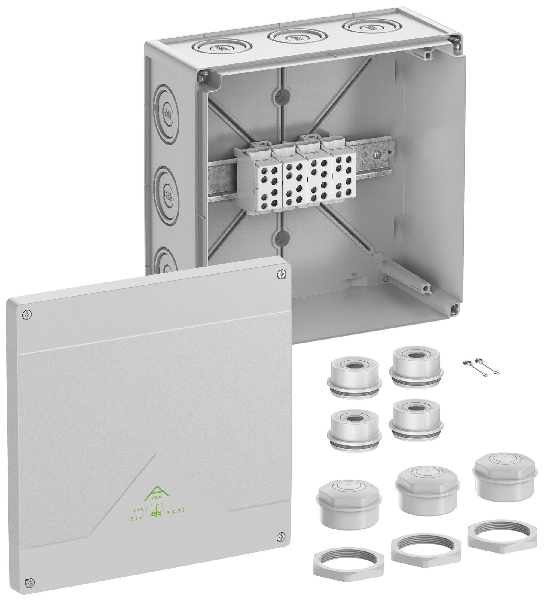 Scatola di derivazione AP Spelsberg Abox HA 350 252×252×120mm IP66 gr