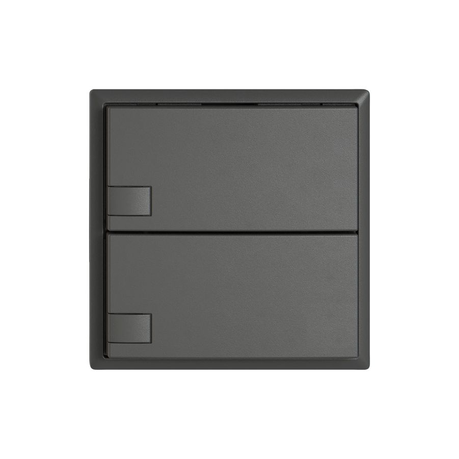 Pulsante KNX RGB EDIZIO.liv SNAPFIX® sensore temp.s.LED 2× com.1T grs