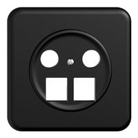 UP-Abdeckset Sdue QMI, f.Multimediadose, f.2×RJ45 Keystone, f.Bohrung Ø58mm sz