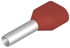 Capocorda doppio Weidmüller H isolato 2×1mm² 8mm rosso DIN borsa multipla
