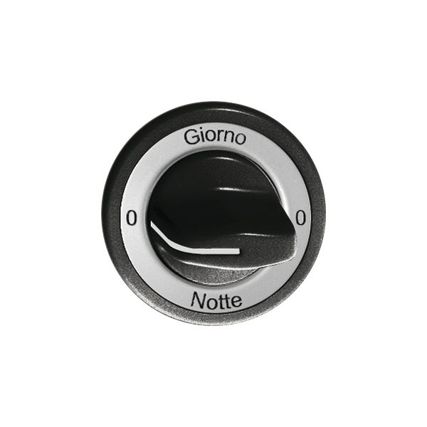 Frontset 0-Giorno-0-Notte schwarz für Drehschalter FH
