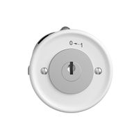 UP-Schwenktaster 0<-1/2P STANDARDdue weiss mit Sicherheitsschloss