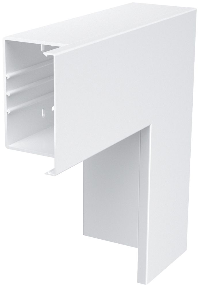 Angle plat Bettermann pour canal WDK 300×130×100mm blanc pur