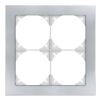 Abdeckrahmen EDIZIOdue prestige 2×2 chromstahl poliert