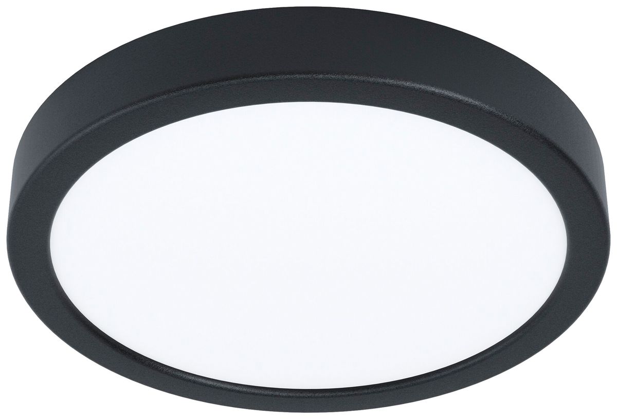 LED-Deckenleuchte Eglo FUEVA 14W 0…1400lm 2700…6500K IP44 DIM Ø211×25mm schwarz