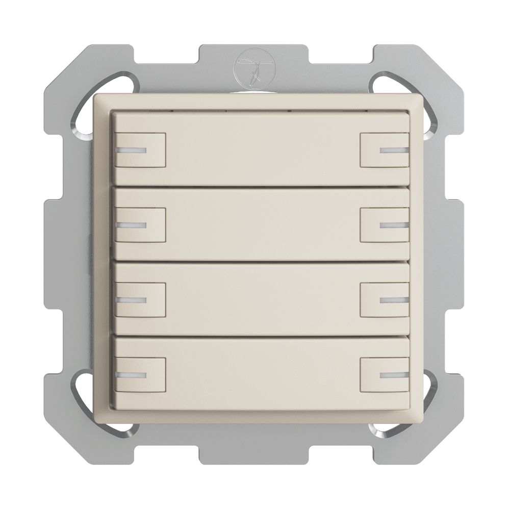 Poussoir KNX RGB ENC EDUE, 250mW, a.LED RGB, 8×poussoir, comm.1×touche, crema