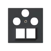 Frontplatte HMS kallysto für R/TV/SAT schwarz