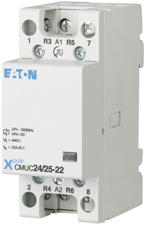 Contattore ETN 24V AC/DC 2Ch+2R, 25A
