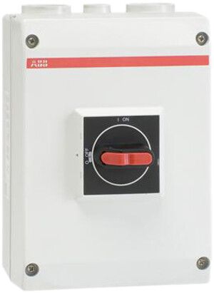 Interrutorre di sicurezza AP ABB 3-poli 63 A 400V grigio chiaro/nero