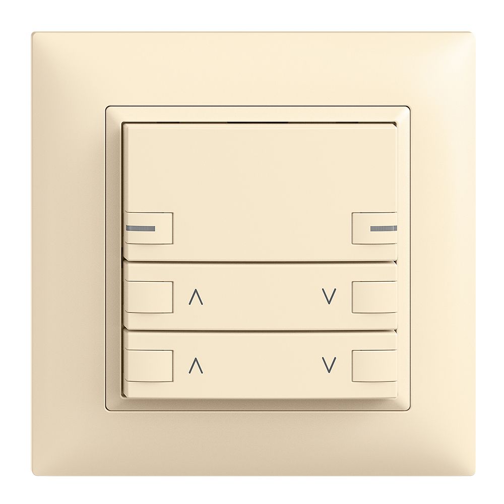UP-Frontset EDIZIOdue zeptrionAIR Motor 2K ohne Bezeichnung mit LED vanille
