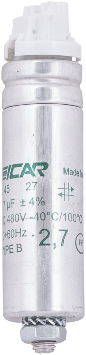 Kondensator ICAR IL 45/27 25X78MM 2.7µF 250V f.Leuchte (serie) Ø25×78mm