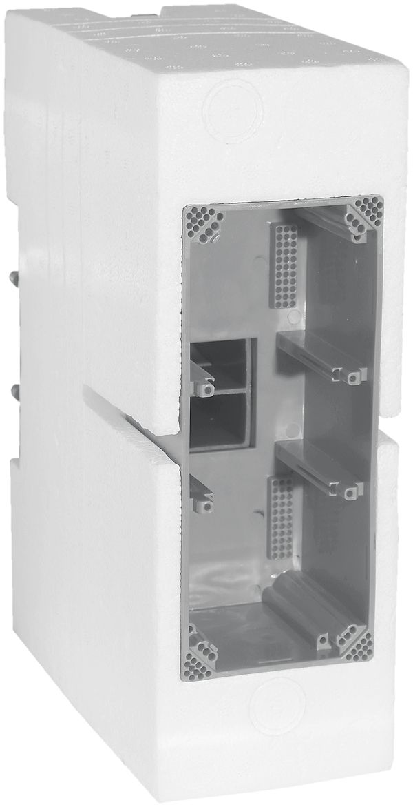 UP-Einlassdose MT CRALLO-TELE 2×1-100 200mm inkl. Schutzdeckel rot